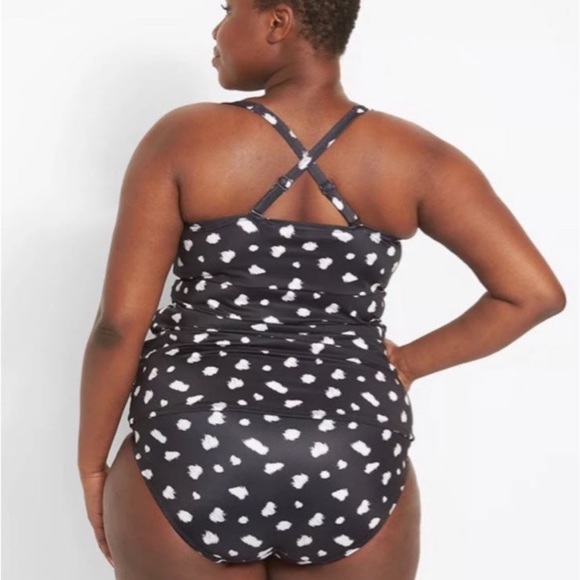 New Plus Swimsuit Tankini Set Lane Bryant Swim Cacique Animal Print 42C 20 - Picture 5 of 7